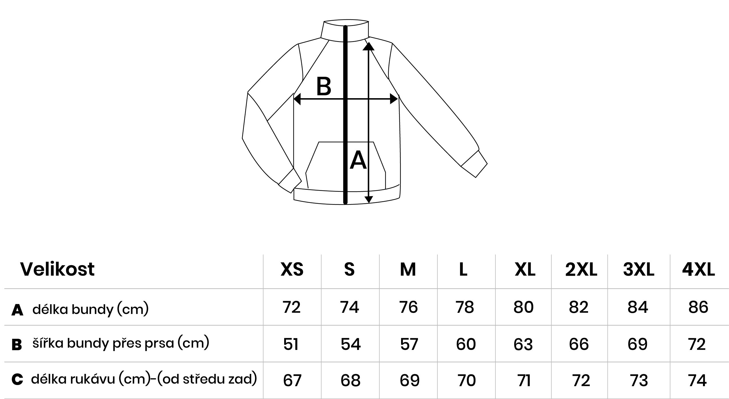Dospělá sportovní bunda